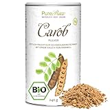Carobpulver Bio Vegan - Natürliche Süße, Ballaststoffreich, reich an Mineralien, Koffeinfrei - Kakao Alternative für...