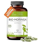 Bio Moringa Kapseln I 3000mg Tagesdosis I 180 Moringa-Kapseln hochdosiert I laborgeprüft I Bio Moringa Pulver I veganes...