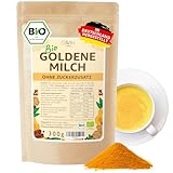 Goldene Milch Bio zuckerfrei Mix 300g ohne Zuckerzusatz Kurkuma Zimt Ingwer Muskat Golden Milk v
